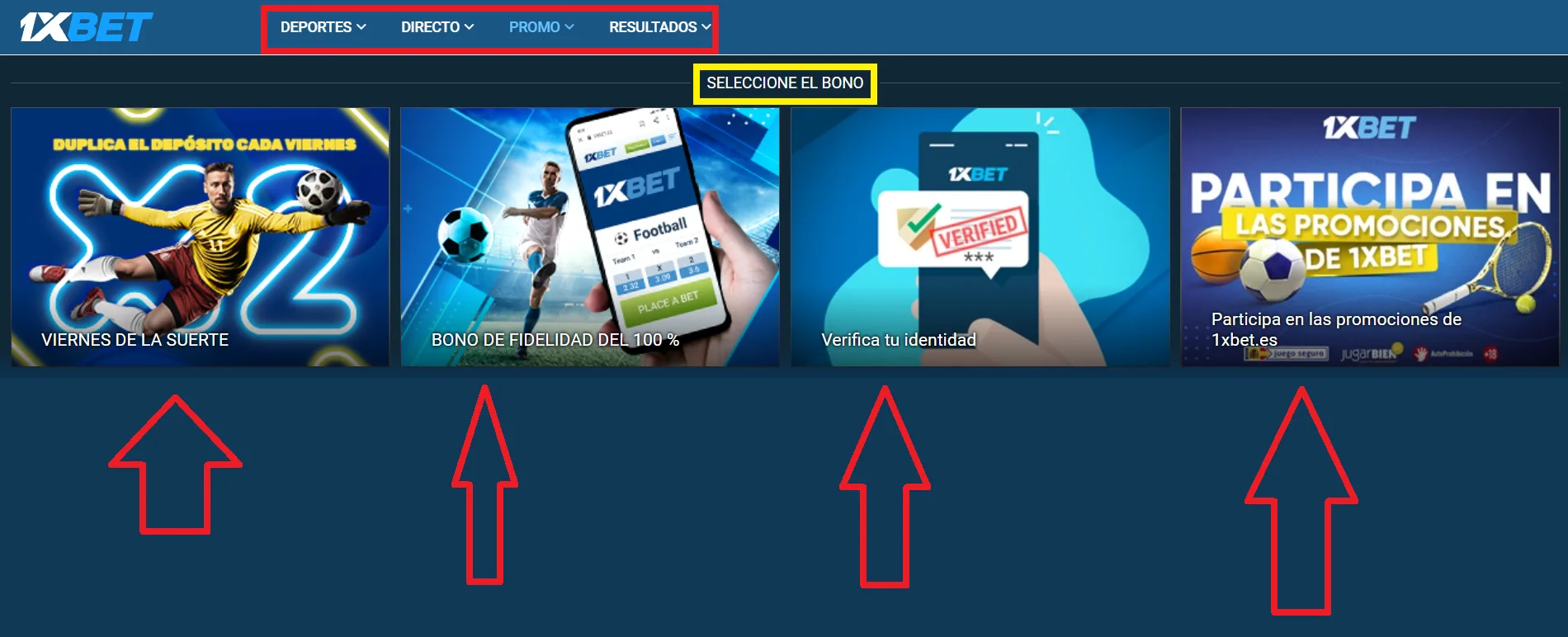 Apuestas 1xBet mobile en vivo